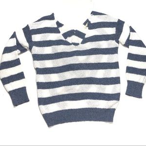 Twist Back Striped Sweater